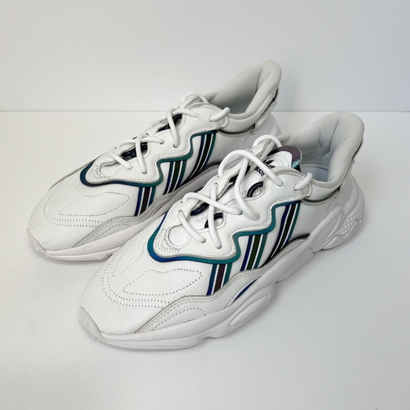 Adidas Originals Ozweego Cloud White Holographic Sneakers Unisex Men’s Size 7 - Picture 2 of 16